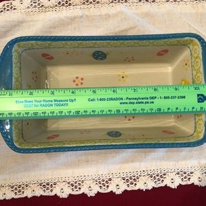 Temptations Easter themed red baking dish in excellent used condition